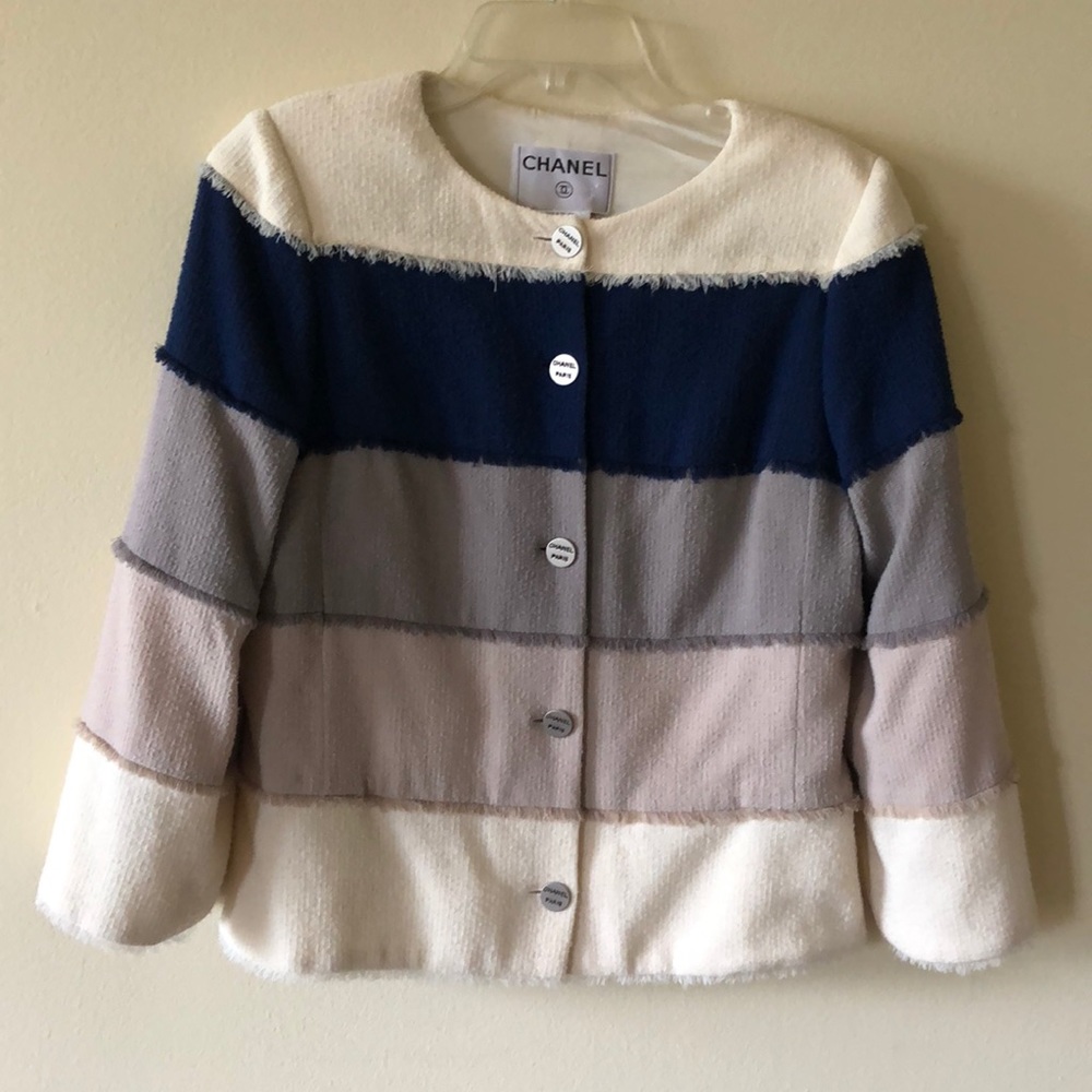 Chanel Mutli-Color Striped Wool Jacket
